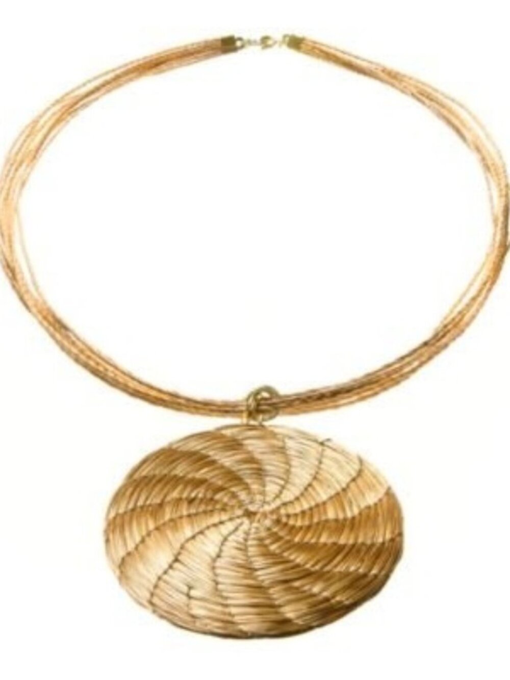 😀 3 for $20 NWT Art da Terra Woven Circle Pendant Necklace Handmade NEW